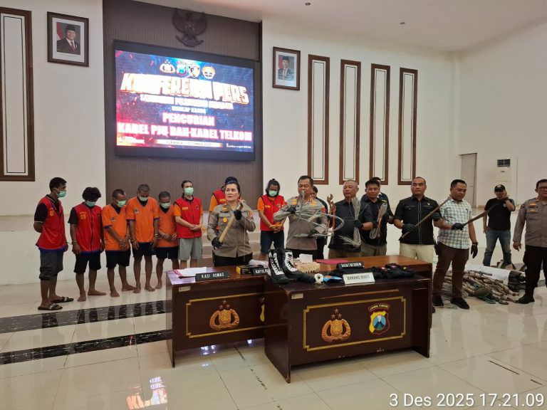 Polrestabes Surabaya Ungkap Kasus Pencurian Kabel PJU dan Telkom di Jalan Bubutan