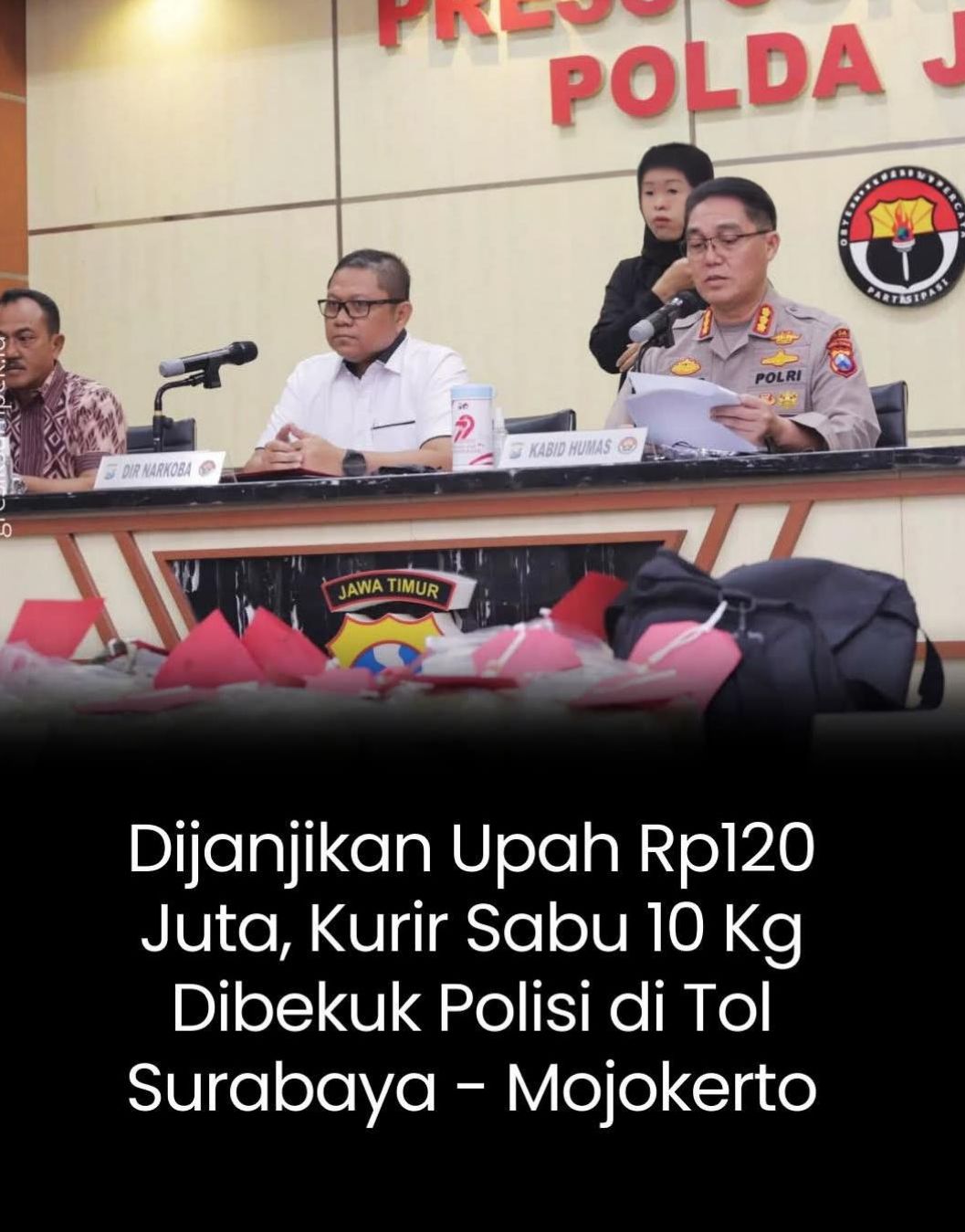 Gagalkan Penyelundupan Lintas Provinsi, Ditresnarkoba Polda Jatim Sita 10 Kg Sabu di Tol Sumo