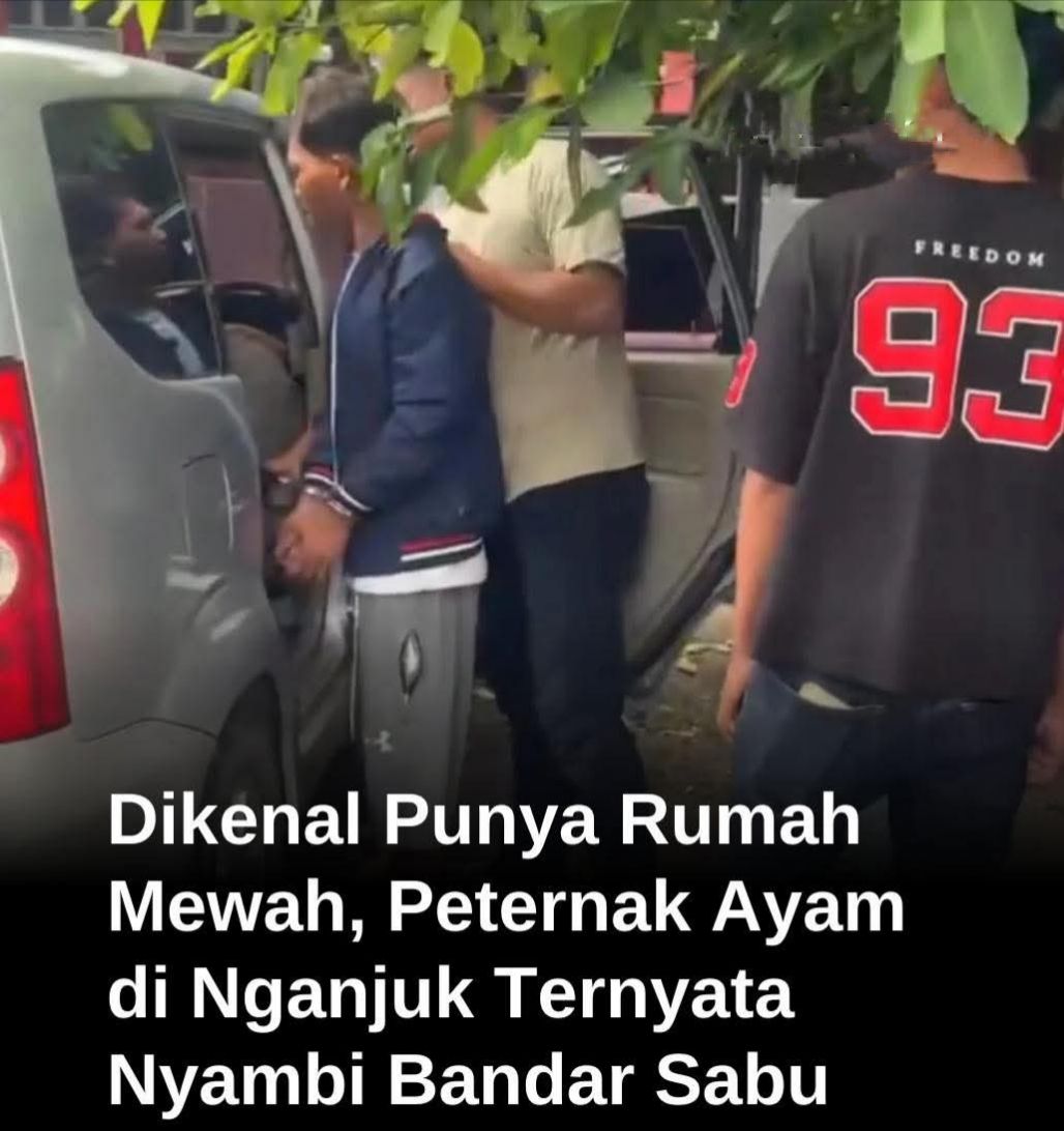 “PETERNAK AYAM MEWAH” TERUNGKAP SEBAGAI BANDAR SABU BERBURONAN! Chandra Defi Prasetyo Ditangkap Polisi di Kediamannya di Desa Nglawak Nganjuk