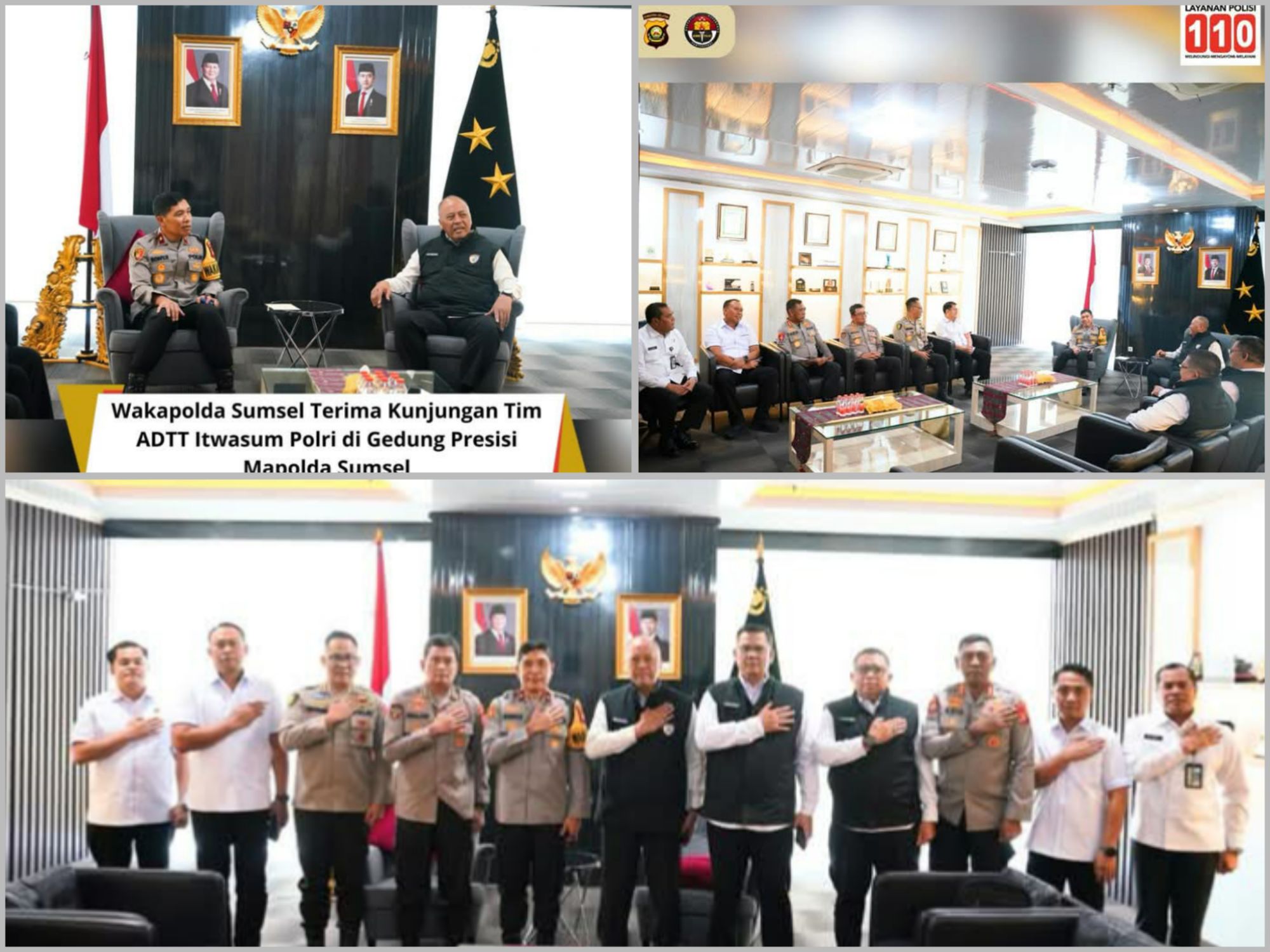 Wakapolda Sumsel Terima Kunjungan Tim ADTT Itwasum Polri di Gedung Presisi Mapolda Sumsel, Pengawasan Lingkungan Polda Dilaksanakan Secara Terstruktur