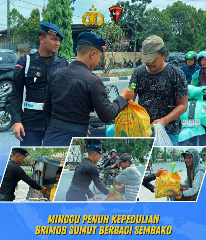 MINGGU PENUH KEPEDULIAN, PERSONEL BRIMOB SUMUT REALISASIKAN BAKTI SOSIAL MINGGU KASIH DENGAN BERBAGI SEMBAKO DI PERMUKIMAN WARGA PULO BRAYAN, KOTA MEDAN – DISELESAIKAN PADA MINGGU, 1 MARET 2026, DI JALAN GUNUNG KRAKATAU DAN JALAN CEMARA, PULO BRAYAN DARAT II – DIPIMPIN DANTON 3 KOMPI 4 BATALYON A PELOPOR, IPDA RICKY ANANDA SIHOTANG: “KEHADIRAN POLRI HARUS DIRASAKAN MANFAATNYA OLEH MASYARAKAT, KEGIATAN INI MEMPERKUAT KEPEDULIAN DAN SILATURAHMI” – MASYARAKAT MENYAMBUT POSITIF, DINILAI MEMBANTU KEBUTUHAN DAN MEMPERERAT KEDEKATAN ANTARA APARAT DAN WARGA