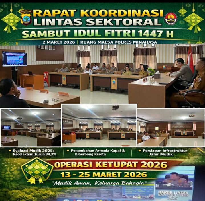 Aktor Lintas Sektoral Sambut Idul Fitri 1447 H: Polres Minahasa Gelar Rapat Koordinasi untuk Siapkan Pengamanan dan Kelancaran Tahun Baru Islam