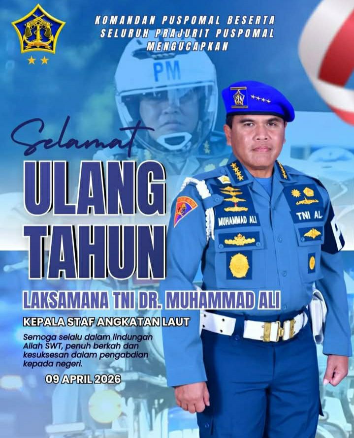 Ucapan Selamat Ulang Tahun untuk Kepala Staf Angkatan Laut Laksamana TNI Dr. Muhammad Ali