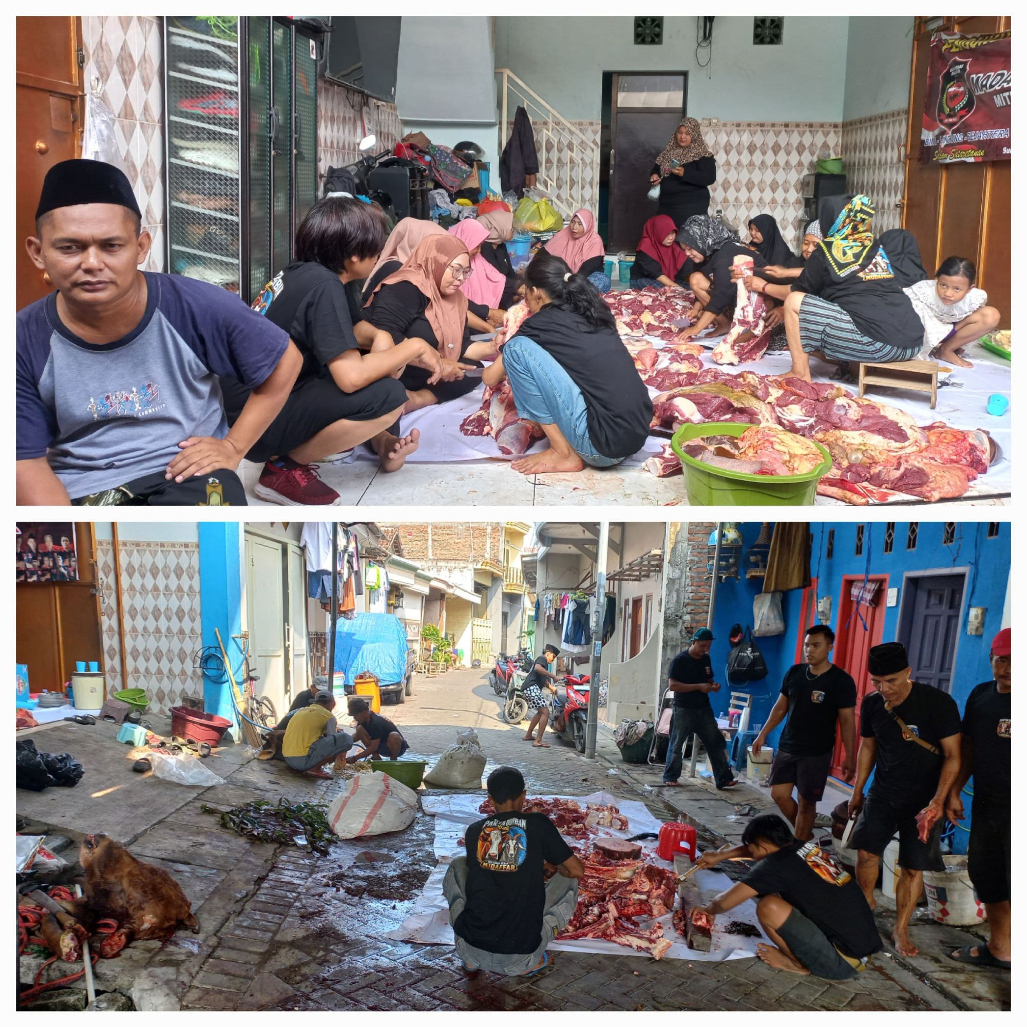 Suasana Kebersamaan Keluarga Besar Mudaffar Dihari Qurban, 2 Sapi