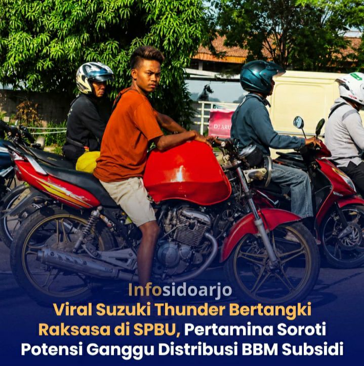 Viral Suzuki Thunder Bertangki Raksasa di SPBU, Pertamina Patra Niaga Sorot Dampak pada Ketepatan Sasaran BBM Bersubsidi